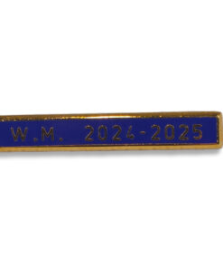 Alternative view of Ribbon Date Bar Gilt Letters On Blue Enamel Silver Gilt