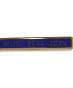Alternative view of Ribbon Date Bar Gilt Letters On Blue Enamel Silver Gilt