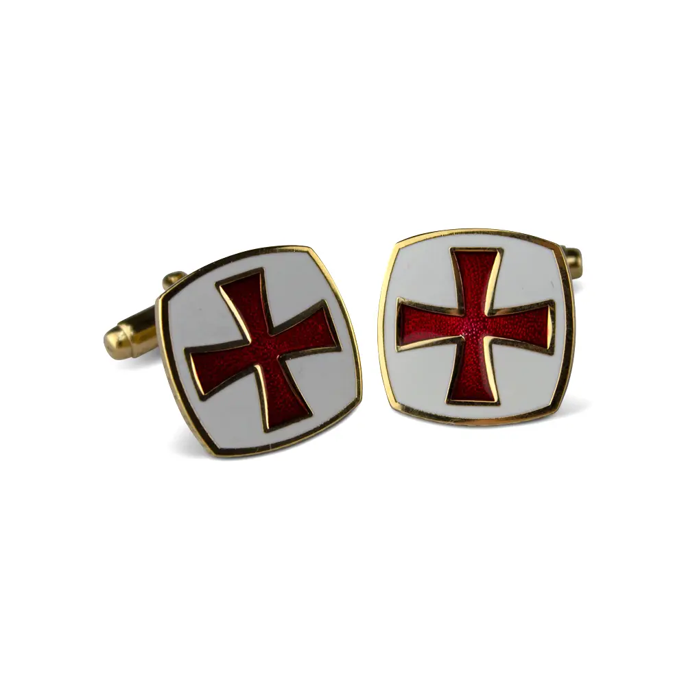 Knight Templar Cufflinks - Square