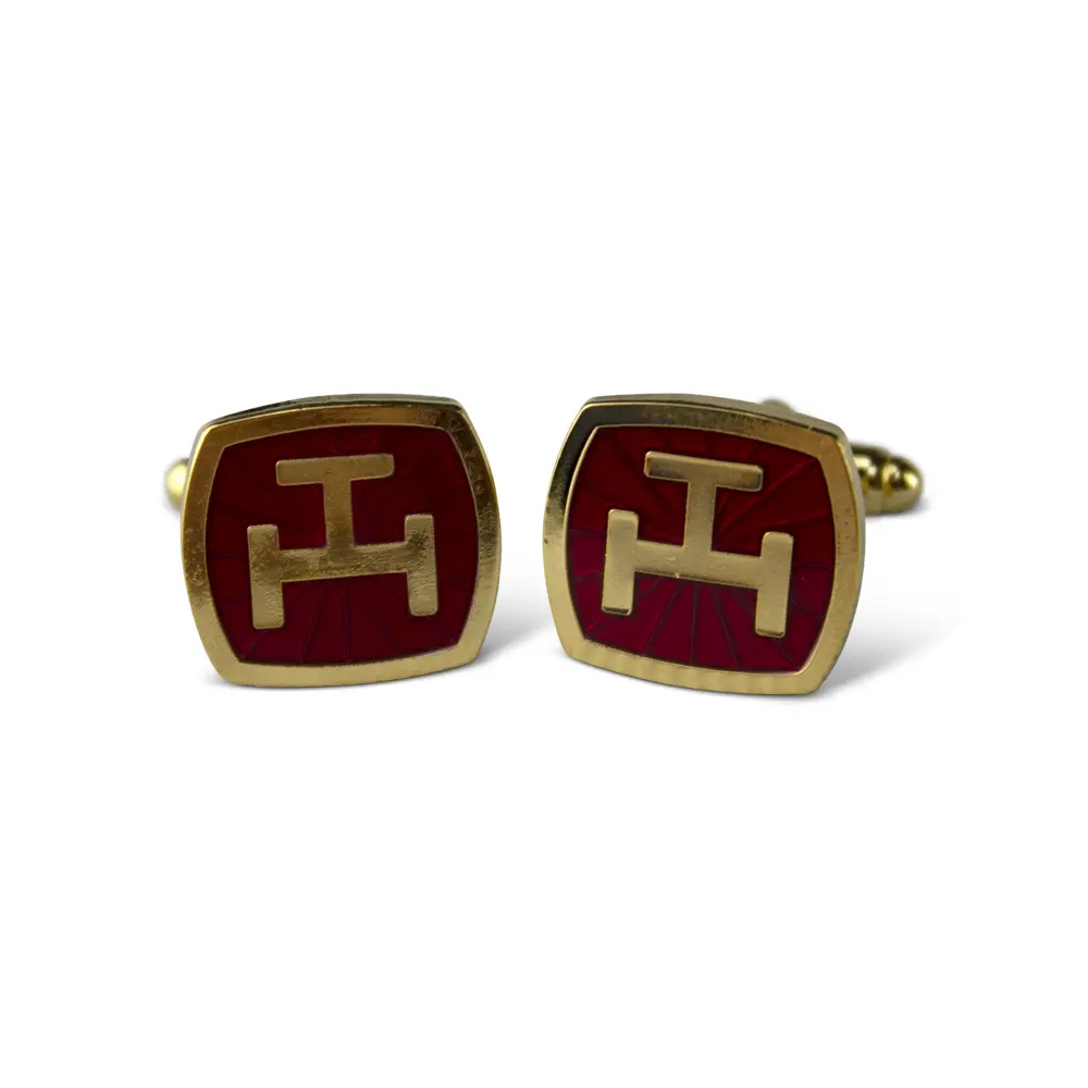 Royal Arch Cufflinks - Red & Gold