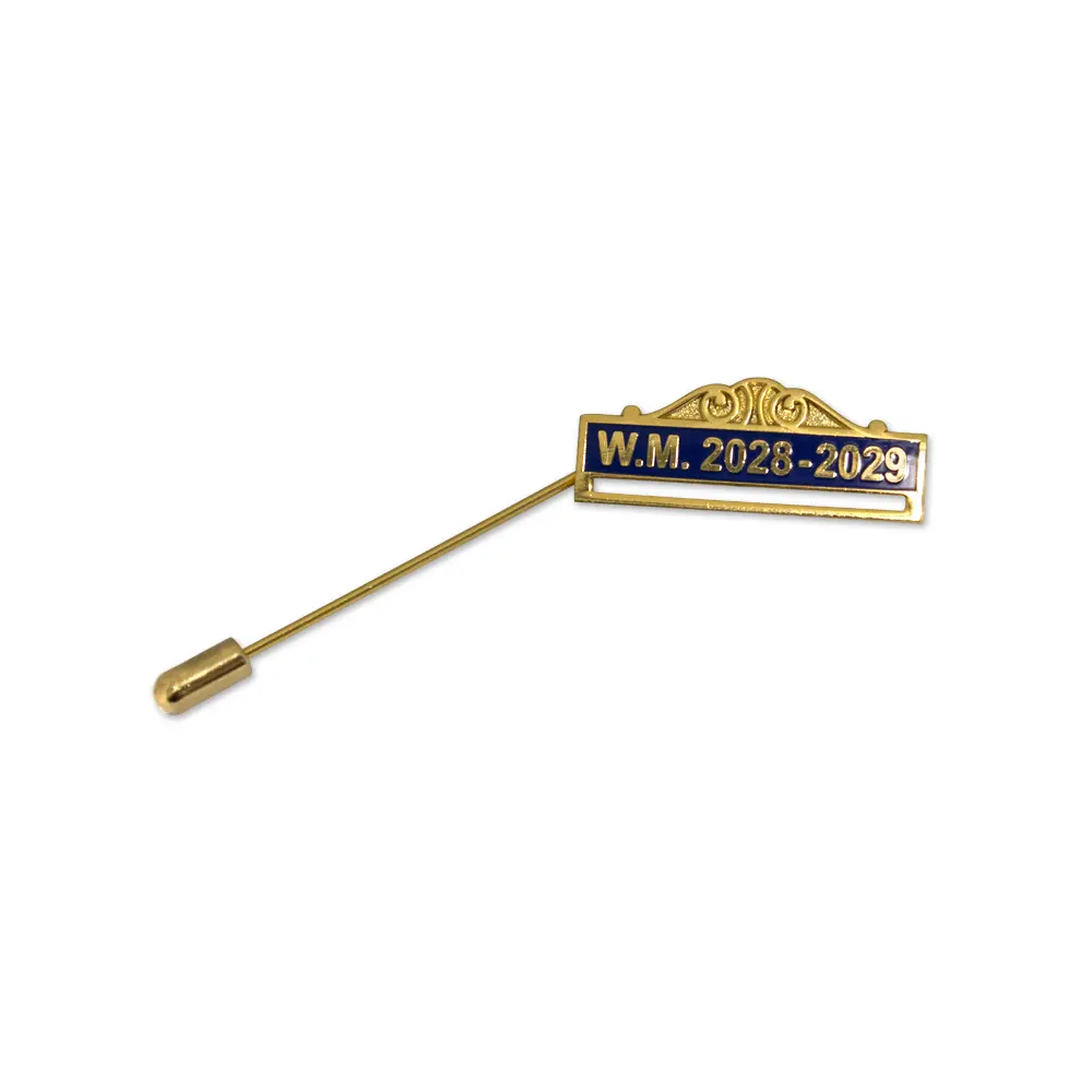 Top Bar Gilt Letters On Enamel