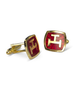 Alternative view of Royal Arch Cufflinks - Red & Gold