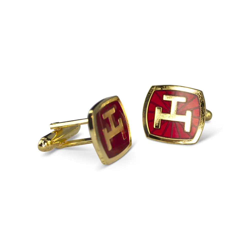 Royal Arch Cufflinks - Red & Gold - Image 2