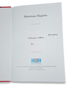Alternative view of Knight Malta Attendance Book