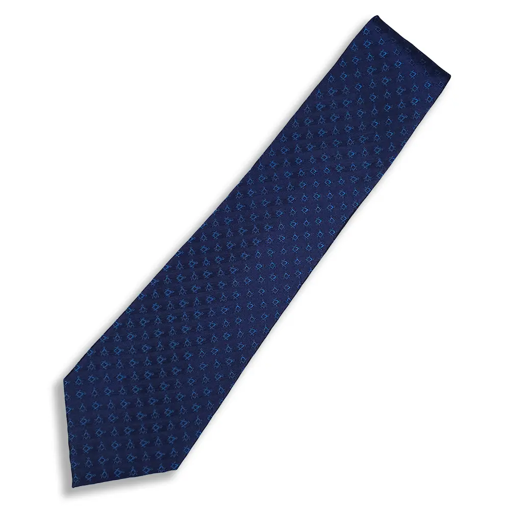Multi Emblem Square & Compass Tie - Image 3