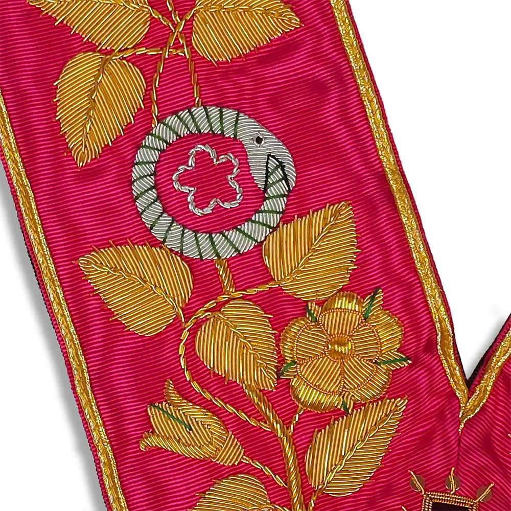 Rose Croix 18th Degree Collar Hand Embroidered - Image 4