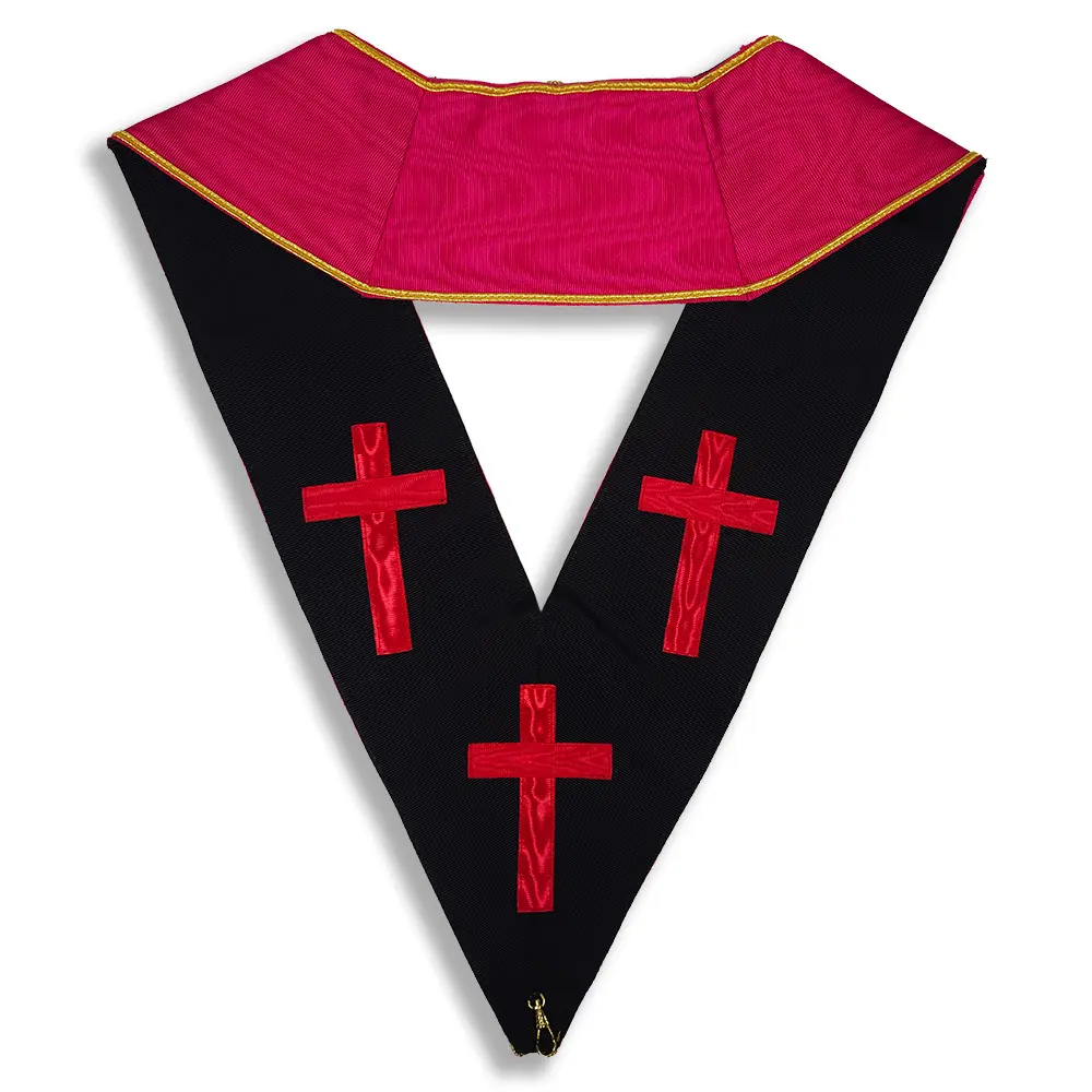 Rose Croix 18th Degree Collar Hand Embroidered - Image 3