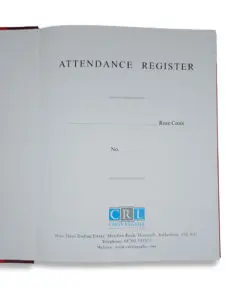 Alternative view of Rose Croix Attendance Book