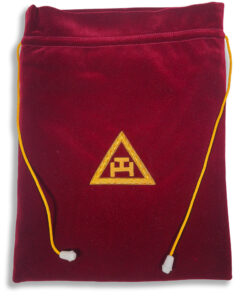 Royal Arch Alms Bags In Red Velvet - Large (A4)