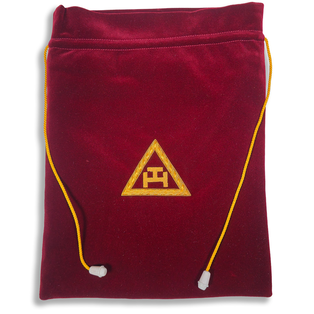 Royal Arch Alms Bags In Red Velvet - Large (A4)