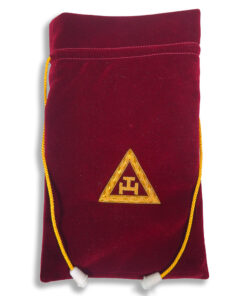 Royal Arch Alms Bags In Red Velvet - Standard (A5)