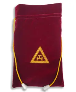 Royal Arch Alms Bags In Red Velvet - Standard (A5)