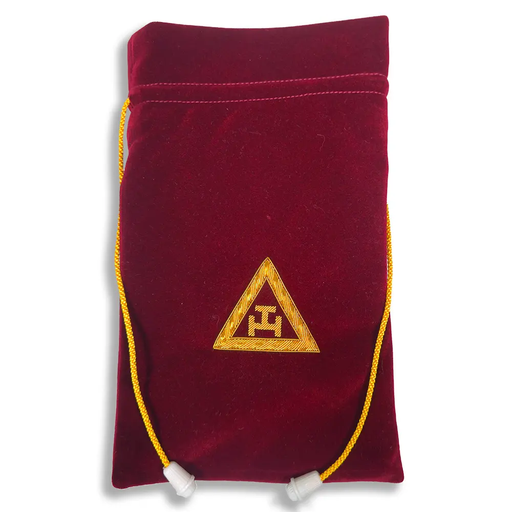 Royal Arch Alms Bags In Red Velvet - Standard (A5)