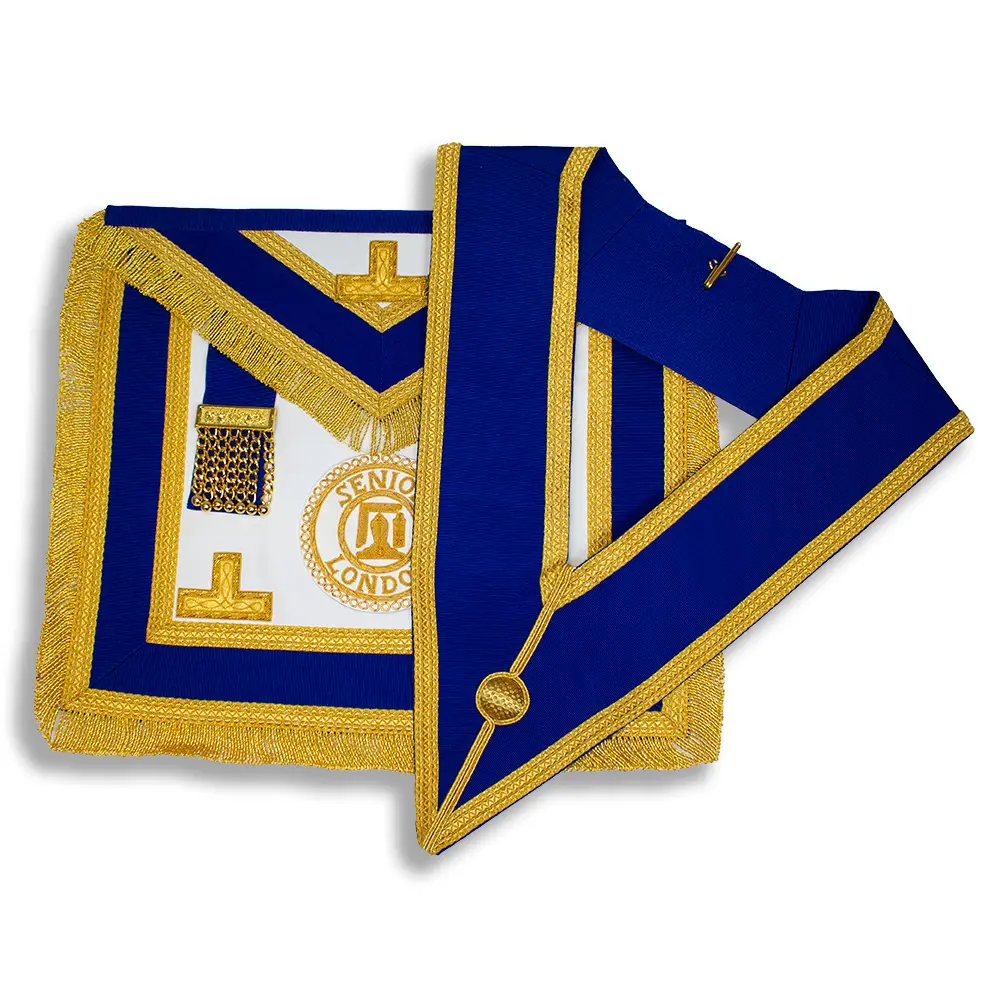 Craft Provincial Senior London Grand Rank Full Dress Apron & Collar Finest Leather