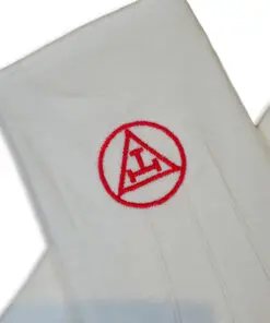 Alternative view of White Gloves with Triple Tau Motif