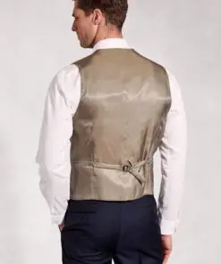 Alternative view of Tailored Fit Affleck Navy Wool Suit Waistcoat