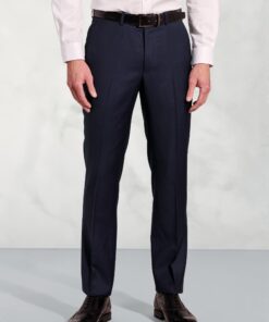 Tailored Fit Affleck Navy British Wool Suit Trousers