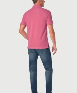 Alternative view of Agassi Pink Garment Washed Pure Cotton Pique Polo Shirt
