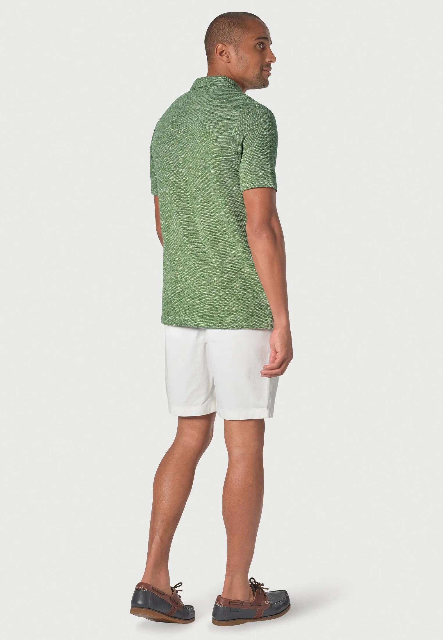 Alcaraz Cotton Rich Apple Knitted Melange Polo Shirt - Image 2