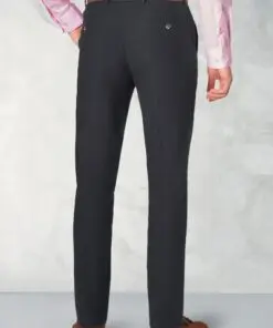 Alternative view of Tailored Fit Amiss Navy Linen Cotton Stretch Trouser