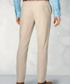 Alternative view of Tailored Fit Amiss Stone Linen Cotton Stretch Trouser