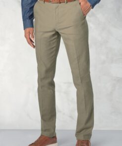 Tailored Fit Amiss Khaki Stretch Linen Cotton Trousers