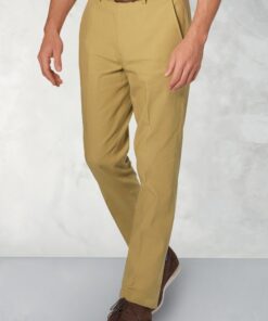 Tailored Fit Amiss Sand Linen Cotton Stretch Trouser