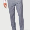Tailored Fit Anderson Blue Puppytooth Cotton Linen Suit Trouser