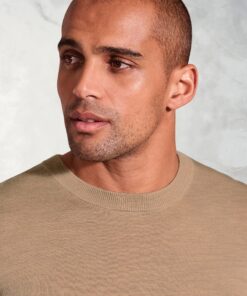 Alternative view of Arnold Camel Merino Wool Crew Neck Jumper