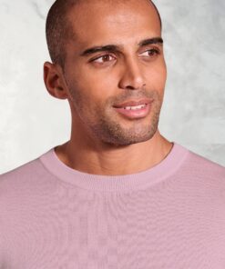 Alternative view of Arnold Dusky Pink Merino Wool Crew Neck Jumper