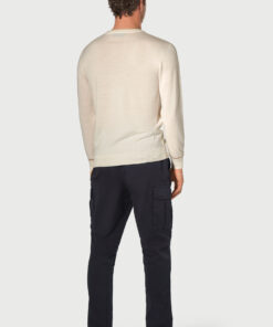 Alternative view of Arnold Ecru Merino Wool Crew Neck Jumper