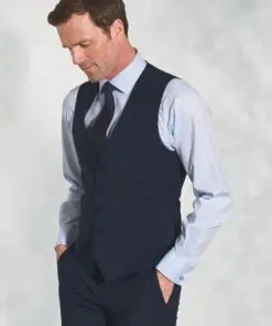 Tailored Fit Avalino Navy Waistcoat