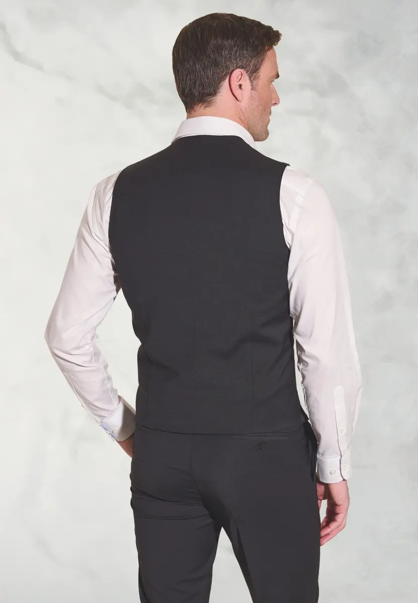 Tailored Fit Avalino Charcoal Waistcoat - Image 2