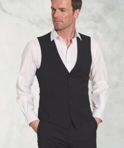 Tailored Fit Avalino Black Waistcoat