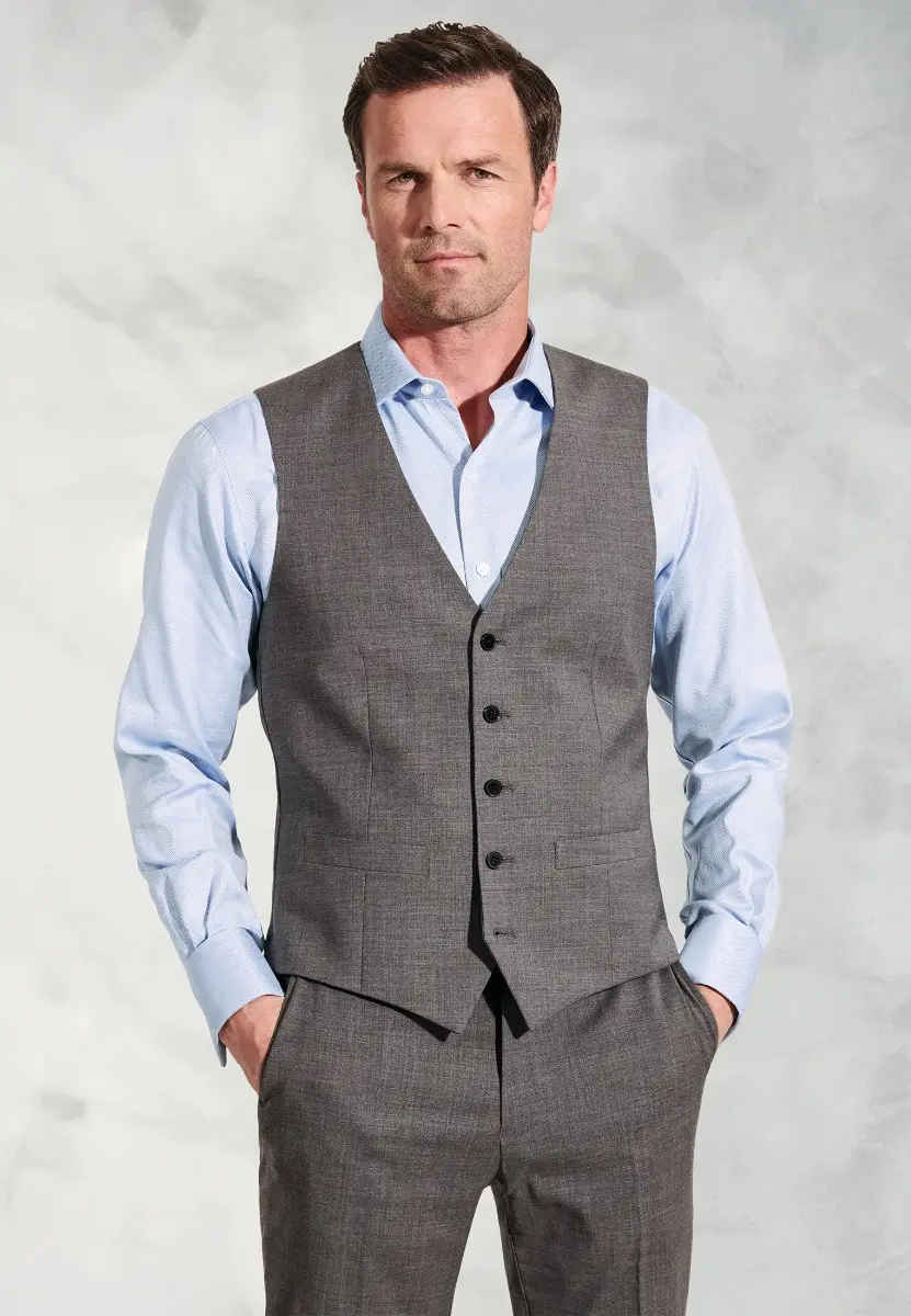 Tailored Fit Avalino Grey Waistcoat