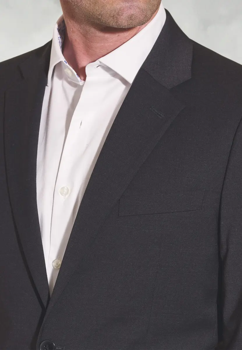Tailored Fit Avalino Charcoal Suit Jacket - Image 2