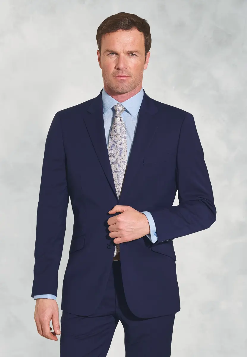 Tailored Fit Avalino Mid Blue Suit Jacket