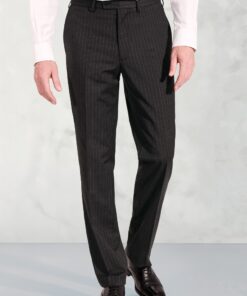 Tailored Fit Avalino Charcoal Pinstripe Suit Trousers