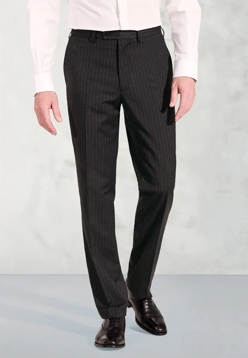 Tailored Fit Avalino Charcoal Pinstripe Suit Trousers