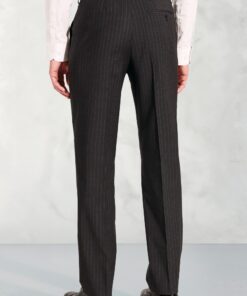 Alternative view of Tailored Fit Avalino Charcoal Pinstripe Suit Trousers