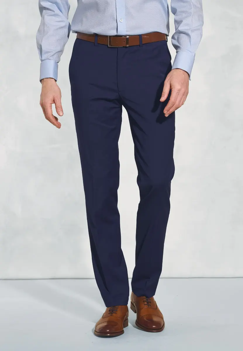 Tailored Fit Avalino Mid Blue Suit Trousers