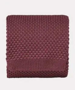Wine Knitted Tie