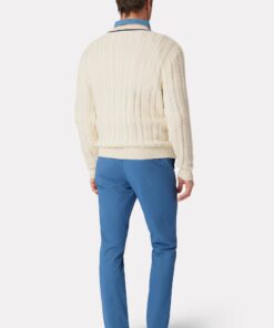 Alternative view of Benjamin Ecru Cotton V-Neck Cricket Style Jumper