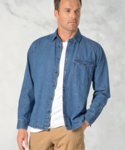 Bernard Blue Cotton Denim Overshirt