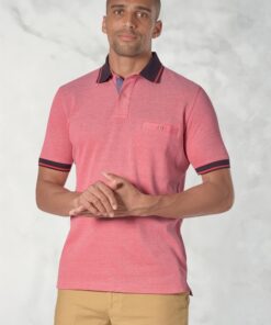 Bowrey Pure Cotton Rose Melange Pique Polo Shirt