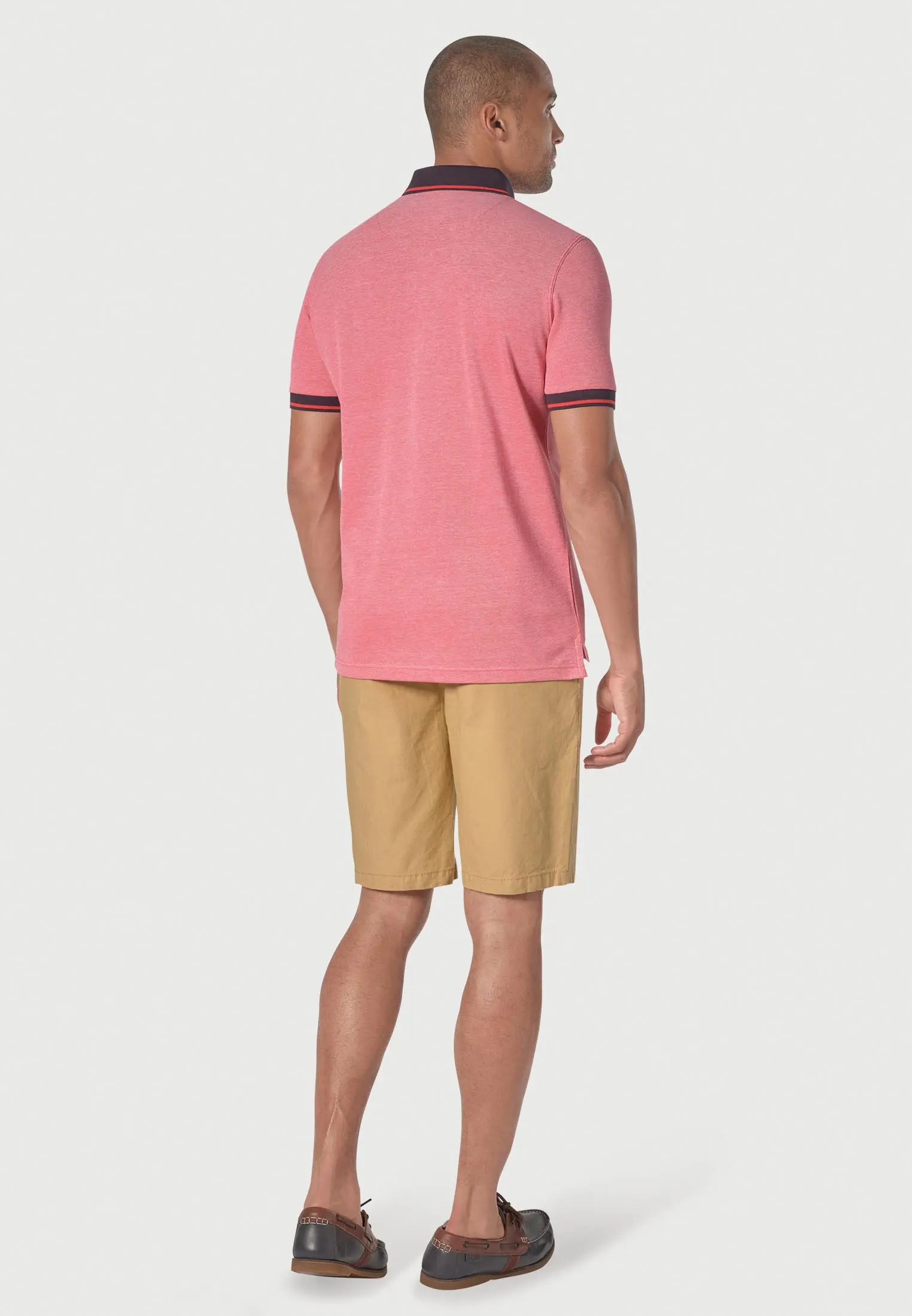 Bowrey Pure Cotton Rose Melange Pique Polo Shirt - Image 2