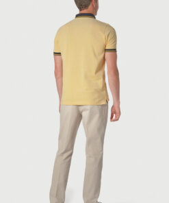 Alternative view of Bowrey Pure Cotton Lemon Melange Pique Polo Shirt