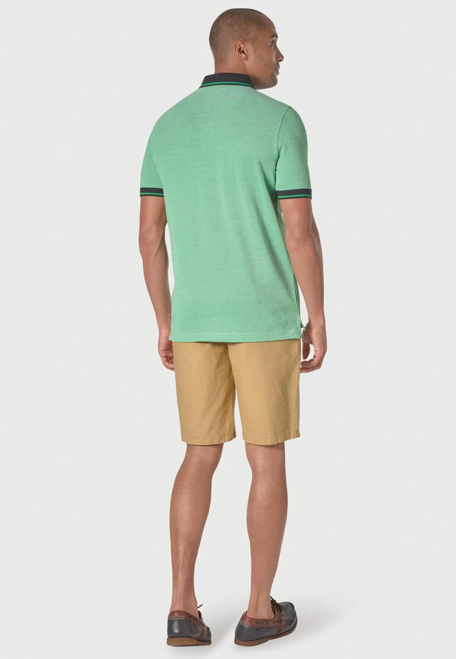 Bowrey Pure Cotton Apple Melange Pique Polo Shirt - Image 2