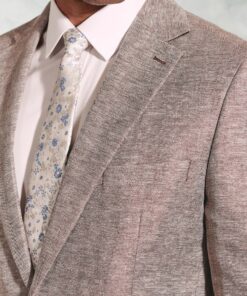 Alternative view of Tailored Fit Brando Chestnut Herringbone Linen Blend Jacket