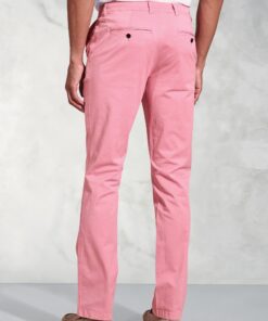 Alternative view of Tailored Fit Broderick Pink Garment Dyed Casual Trousers